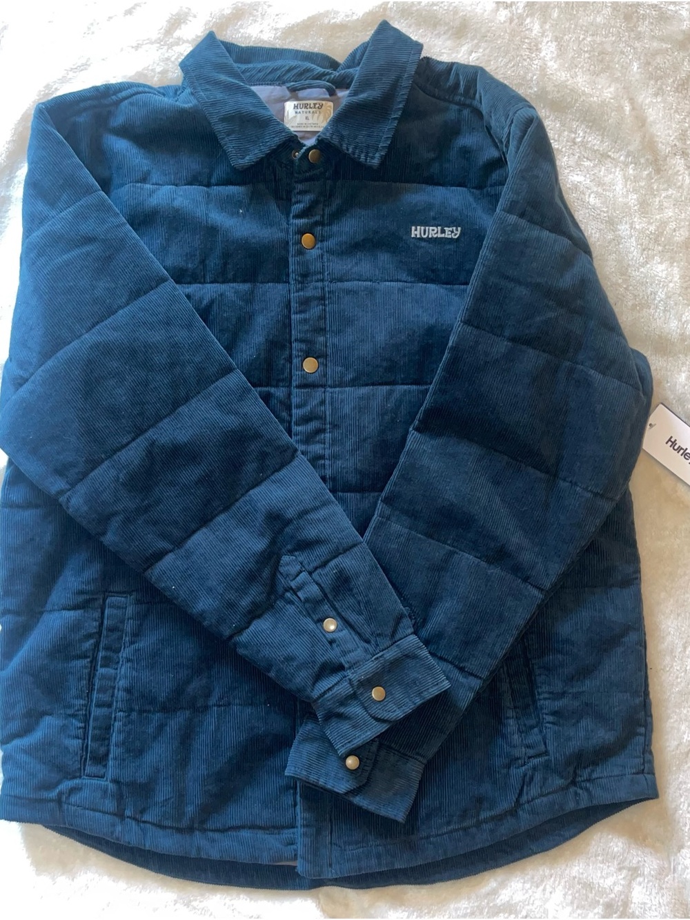 Hurley Men's Navy Quilted Corduroy Jacket